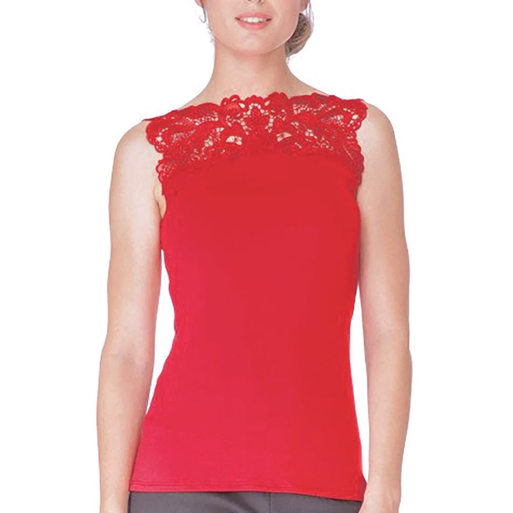 🍒Gorgeous Arianne Teri Red Reversible Camisole.Like New.
